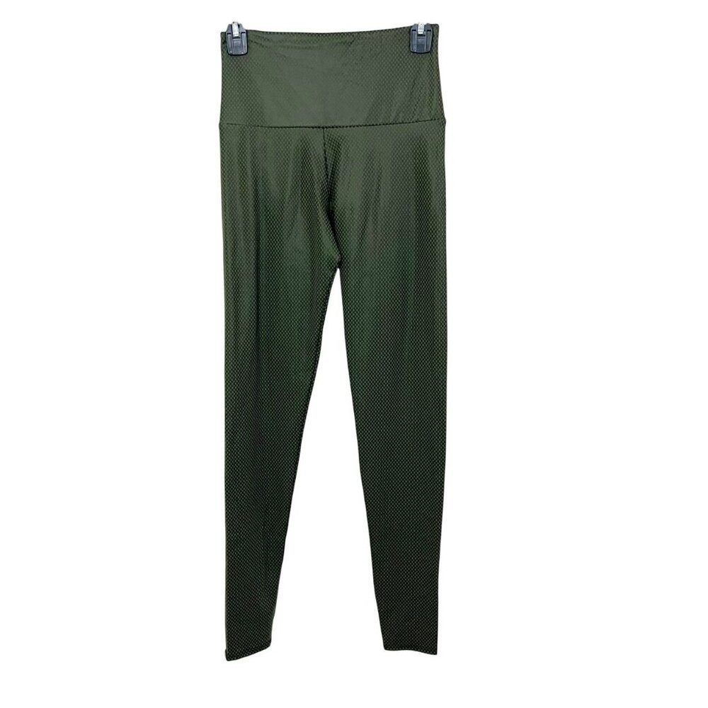 Onzie Green Reptile Inspired Diamond Print Metallic Leggings Yoga - Size‎ M/L